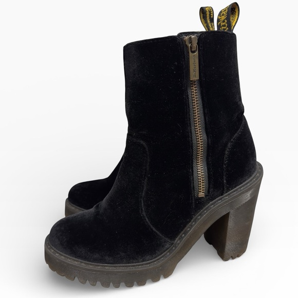 Dr. Martens Shoes - Dr. Martens Magdalena II Velvet Platform Ankle Boots Black US 7 UK 5